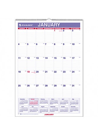 At-A-Glance PM22816 Recycled Monthly Wall Calendar, Each
